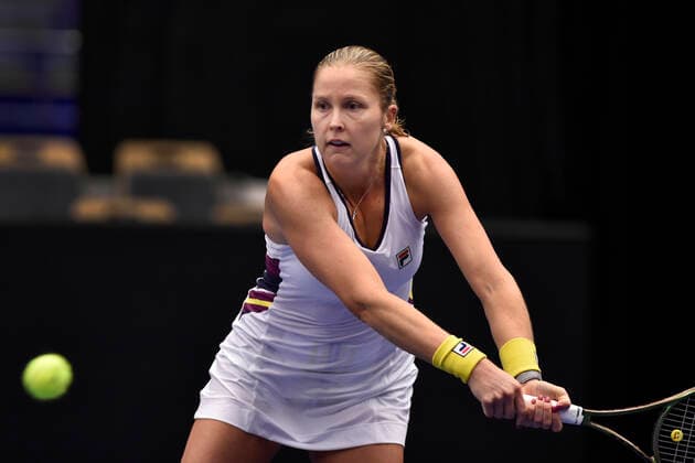Shelby Rogers (USA) in action during the WTA, Tennis Damen Agel Open 2022 women s tennis tournament match against Barbora Krejcikova (Czech), on October 5, 2022, in Ostrava, Czech Republic. (CTKxPhoto JaroslavxOzana) CTKPhotoP2022100505483  JAO 20
