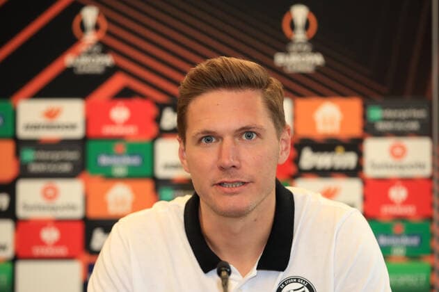 SOCCER - UEFA EL, Sturm vs Lazio, preview GRAZ,AUSTRIA,05.OCT.22 - SOCCER - UEFA Europa League, SK Sturm Graz vs SS Lazio Roma, preview, press conference, PK, Pressekonferenz Sturm. Image shows Joerg Siebenhandl (Sturm).  GEPAxpictures xMarioxBuehner
