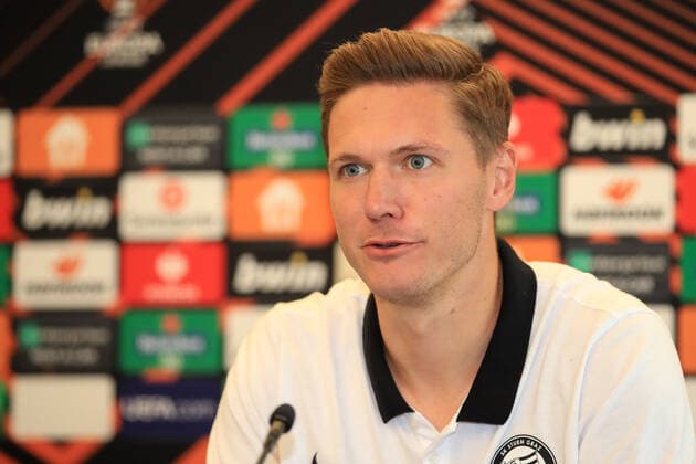 SOCCER - UEFA EL, Sturm vs Lazio, preview GRAZ,AUSTRIA,05.OCT.22 - SOCCER - UEFA Europa League, SK Sturm Graz vs SS Lazio Roma, preview, press conference, PK, Pressekonferenz Sturm. Image shows Joerg Siebenhandl (Sturm).  GEPAxpictures xMarioxBuehner