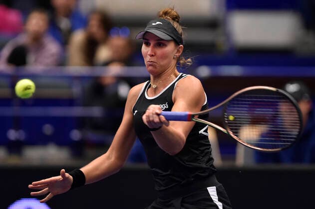 Beatriz Haddad Maia (Brasil) in action during the WTA, Tennis Damen Agel Open 2022 women s tennis tournament match against Karolina Muchova (Czech), on October 5, 2022, in Ostrava, Czech Republic. (CTKxPhoto JaroslavxOzana) CTKPhotoP2022100506471  JAO 31
