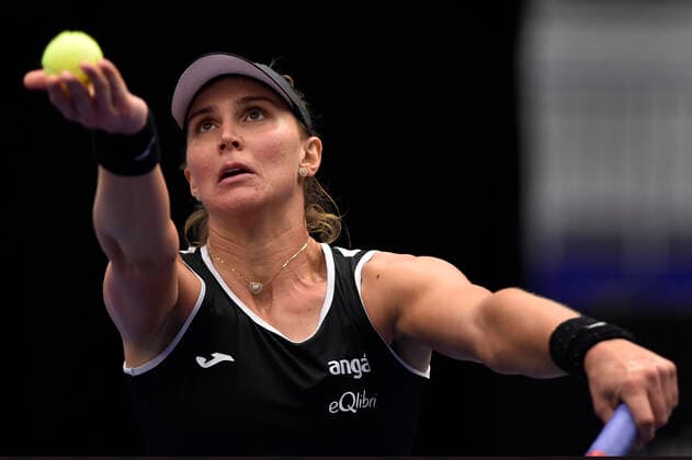 Beatriz Haddad Maia (Brasil) in action during the WTA, Tennis Damen Agel Open 2022 women s tennis tournament match against Karolina Muchova (Czech), on October 5, 2022, in Ostrava, Czech Republic. (CTKxPhoto JaroslavxOzana) CTKPhotoP2022100506796  JAO 39