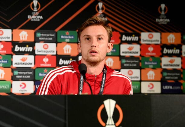 Football, men, season 2022 2023, Europa League, Malmö FF 1 FC Union Berlin group stage, group D, matchday 3 , press conference and training of 1 FC Union the day before the match at Eleda Stadium, goalkeeper Frederik Rönnow 1 FC Union , 05 10 2022, Copyright: xMatthiasxKochx