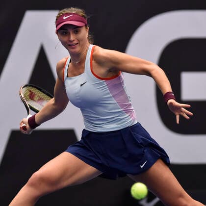 Paula Badosa of Spain in action during the WTA, Tennis Damen Agel Open 2022 women s tennis tournament match against Czech Petra Kvitova, on October 5, 2022, in Ostrava, Czech Republic. (CTKxPhoto JaroslavxOzana) CTKPhotoP2022100508586  JAO 63