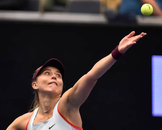 Paula Badosa of Spain in action during the WTA, Tennis Damen Agel Open 2022 women s tennis tournament match against Czech Petra Kvitova, on October 5, 2022, in Ostrava, Czech Republic. (CTKxPhoto JaroslavxOzana) CTKPhotoP2022100508588  JAO 64