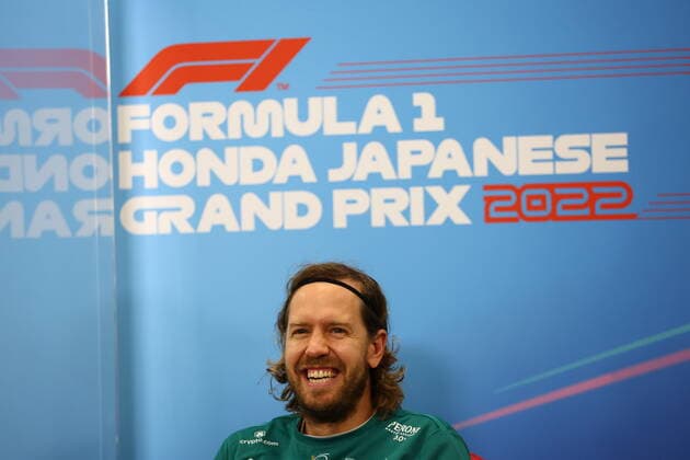 VETTEL Sebastian (ger), Aston Martin F1 Team AMR22, portrait press conference, PK, Pressekonferenz during the Formula 1 Honda Japanese Grand Prix 2022, 18th round of the 2022 FIA Formula One World Championship, WM, Weltmeisterschaft from October 7 to 9, 2022 on the Suzuka International Racing Course, in Suzuka, Mie Prefecture, Japan - F1 - JAPANESE GRAND PRIX 2022 DPPI Panoramic  Press Con Japan 1 010