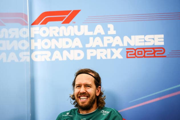 VETTEL Sebastian (ger), Aston Martin F1 Team AMR22, portrait press conference, PK, Pressekonferenz during the Formula 1 Honda Japanese Grand Prix 2022, 18th round of the 2022 FIA Formula One World Championship, WM, Weltmeisterschaft from October 7 to 9, 2022 on the Suzuka International Racing Course, in Suzuka, Mie Prefecture, Japan - F1 - JAPANESE GRAND PRIX 2022 DPPI Panoramic  Press Con Japan 1 010
