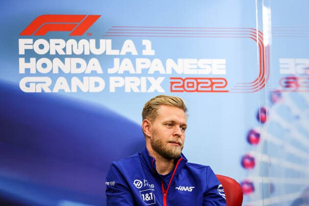 MAGNUSSEN Kevin (den), Haas F1 Team VF-22 Ferrari, portrait press conference, PK, Pressekonferenz during the Formula 1 Honda Japanese Grand Prix 2022, 18th round of the 2022 FIA Formula One World Championship, WM, Weltmeisterschaft from October 7 to 9, 2022 on the Suzuka International Racing Course, in Suzuka, Mie Prefecture, Japan - F1 - JAPANESE GRAND PRIX 2022 DPPI Panoramic  Press Con Japan 1 016