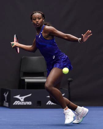 Alycia Parks of USA in action during the WTA, Tennis Damen Agel Open 2022 women s tennis tournament match against Maria Sakkari of Greece, on October 6, 2022, in Ostrava, Czech Republic. (CTKxPhoto JaroslavxOzana) CTKPhotoP2022100605621  JAO 07