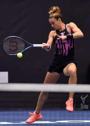 Maria Sakkari of Greece in action during the WTA, Tennis Damen Agel Open 2022 women s tennis tournament match against Alycia Parks of USA, on October 6, 2022, in Ostrava, Czech Republic. (CTKxPhoto JaroslavxOzana) CTKPhotoP2022100605783  JAO 10