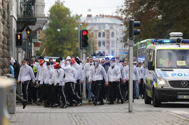 Football, EL, Union Berlin supporters in Malmö