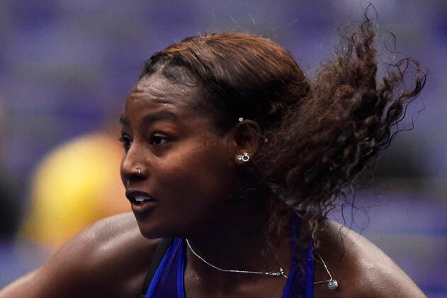 Alycia Parks of USA in action during the WTA, Tennis Damen Agel Open 2022 women s tennis tournament match against Maria Sakkari of Greece, on October 6, 2022, in Ostrava, Czech Republic. (CTKxPhoto JaroslavxOzana) CTKPhotoP2022100606157  JAO 15