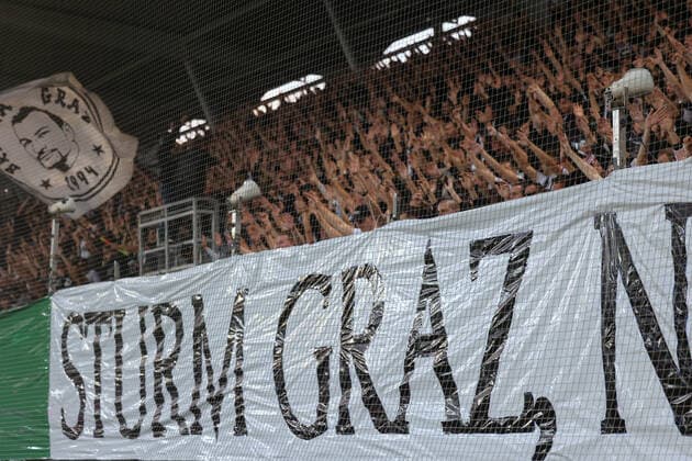 SOCCER - UEFA EL, Sturm vs Lazio GRAZ,AUSTRIA,06.OCT.22 - SOCCER - UEFA Europa League, SK Sturm Graz vs SS Lazio Roma. Image shows fans (Sturm).  GEPAxpictures xChrisxBauer