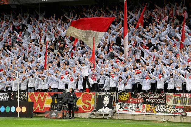 Football, men, season 2022 2023, Europa League, Malmö FF 1 FC Union Berlin group stage, group D, matchday 3 , fans of 1 FC Union, 06 10 2022, Copyright: xMatthiasxKochx