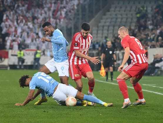 Football, men, season 2022 2023, Europa League, Malmö FF 1 FC Union Berlin group stage, group D, matchday 3 , f l Joseph Ceesay Malmö FF , Isaac Kiese Thelin Malmö FF , Diogo Leite 1 FC Union Berlin , Julian Ryerson 1 FC Union , 06 10 2022, Copyright: xMatthiasxKochx
