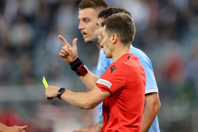 SOCCER - UEFA EL, Sturm vs Lazio GRAZ,AUSTRIA,06.OCT.22 - SOCCER - UEFA Europa League, SK Sturm Graz vs SS Lazio Roma. Image shows referee Benoit Bastien.  GEPAxpictures xHansxOberlaender