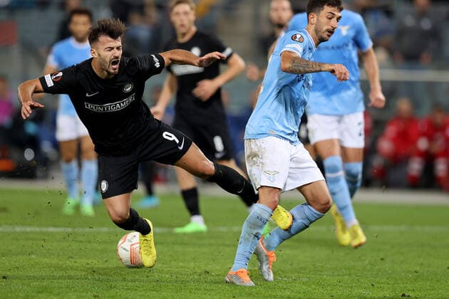 SOCCER - UEFA EL, Sturm vs Lazio GRAZ,AUSTRIA,06.OCT.22 - SOCCER - UEFA Europa League, SK Sturm Graz vs SS Lazio Roma. Image shows Albian Ajeti (Sturm).  GEPAxpictures xHansxOberlaender