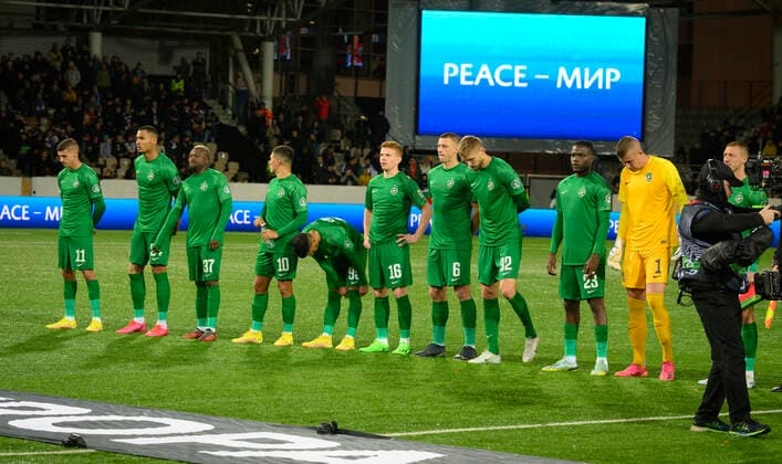Starting line up of Ludogorets during the UEFA Europa League football Group C match between HJK Helsinki - Ludogoretss at the Bolt Arena on October 10. 2022 in Helsinki, Finland. (Jussi Eskola Newspix24)  Copyright: xJussixEskolax NP24_02022198