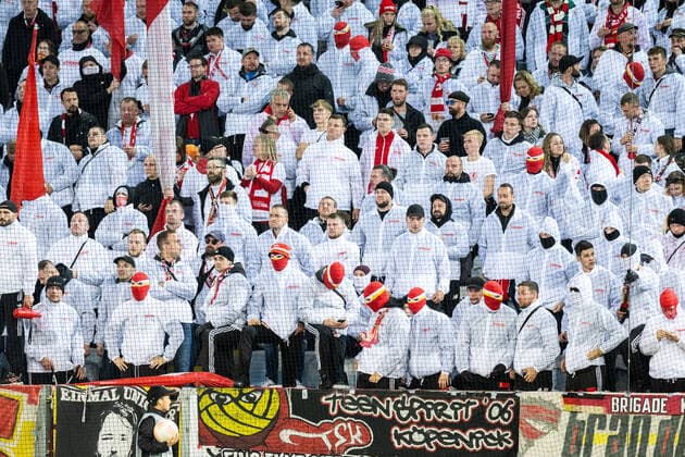 221006 Supporters of Union Berlin ahead of the UEFA Europa League match between Malmö FF and Union Berlin on October 6, 2022 in Malmö Photo Petter Arvidson BILDBYRAN code PA PA0409 football football soccer fotball uefa europa league malmö ff union berlin bbeng,  Copyright: PETTERxARVIDSON BB221006PA082