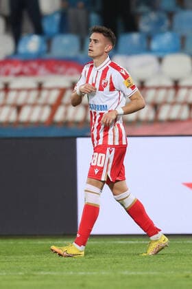 CRVENA ZVEZDA vs FERENCVAROS STEFAN MITROVIC football Crvena zvezda vs Ferencvaros UEFA Europa league Rajko Mitic stadium, Belgrad 06.10.2022. Foto: FOOTBALL, UEFA EUROPA LEAGUE, CRVENA ZVEZDA, RED STAR, FERENCVAROS Belgrade Rajko Mitic stadium Serbia Copyright: xMarkoxMetlas xMNxPressx