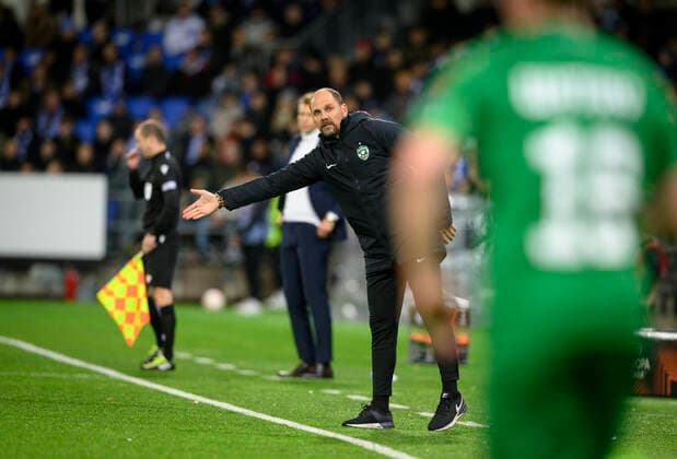 Coach Ante äimundža of Ludogorets during the UEFA Europa League football Group C match between HJK Helsinki - Ludogoretss at the Bolt Arena on October 10. 2022 in Helsinki, Finland. (Jussi Eskola Newspix24)  Copyright: xJussixEskolax np24thje619102058