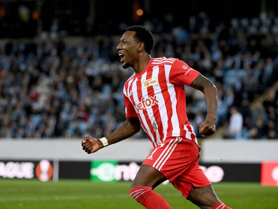 Football, men, season 2022 2023, Europa League, Malmö FF 1 FC Union Berlin group stage, group D, matchday 3 , Sheraldo Becker 1 FC Union , cheering after goal to 1 0, 06 10 2022, Copyright: xMatthiasxKochx