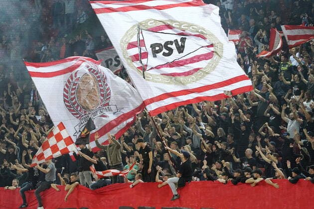 Photo Manuel Geisser 06 10 2022 Stadium Letzigrund Football Season 2022 2023 Europa League Group Phase FC Zuerich PSV Eindhoven Picture Fan Curve PSV Eindhoven