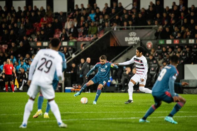 FC Midtjylland v Feyenoord, UEFA Europa League football, Herning, Denmark Herning, Denmark. 06th, October 2022. Orkun Kokcu (10) of Feyenoord seen during the UEFA Europa League match between FC Midtjylland and Feyenoord at MCH Arena in Herning. Herning Denmark  Copyright: xGonzalesxPhoto BalazsxPopalx