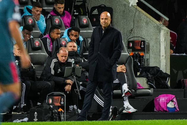 UEFA Europa League: FC Midtjylland v Feyenoord Herning - Feyenoord coach Arne Slot during the match between FC Midtjylland v Feyenoord at MCH Arena on 6 October 2022 in Herning, Denmark. Copyright: xTomxBodex