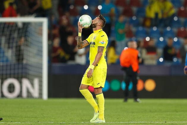 Jose Luis Morales (Villarreal), OCTOBER 6, 2022 - Football Soccer : Morales celebrate his hat-trick after winning UEFA Europa Conference League Group stage Group C match between Villarreal CF 5-0 FK Austria Wien at the Estadi Ciutat de Valancia in Valencia, Spain. Noxthirdxpartyxsales  (200583604)