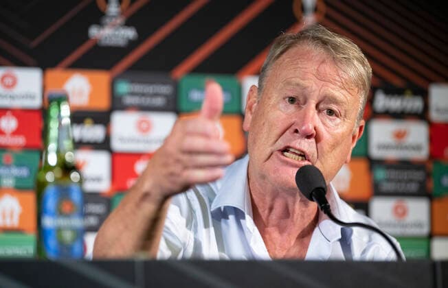 MALMÖ 20221006 Malmös coach Åge Hareide was very upset after the banger incident and how it was handled when he answered questions at the press conference after Thursdays football match in the Europa League, group D, between Malmö FF and FC Union Berlin at Eleda Stadium New Malmö Stadium MALMÖ SWEDEN x50090x,  Copyright: xJohanxNilsson TTx EUROPA LEAGUE MALMÖ FF-UNION BERLIN