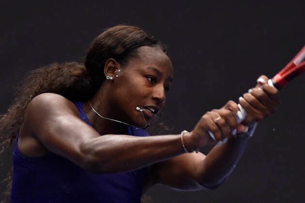 Alycia Parks of USA in action during the WTA, Tennis Damen Agel Open 2022 women s tennis tournament match against Barbora Krejcikova of Czech Republic, on October 7, 2022, in Ostrava, Czech Republic. (CTKxPhoto JaroslavxOzana) CTKPhotoP2022100706401  JAO 08