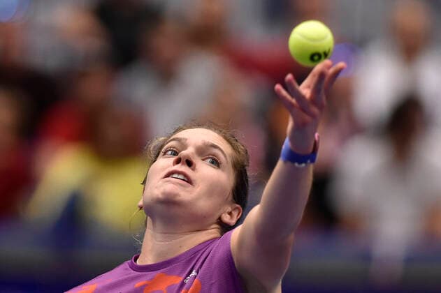Caty McNally of USA in action during the WTA, Tennis Damen Agel Open 2022 women s tennis tournament match against Iga Swiatek of Poland, on October 7, 2022, in Ostrava, Czech Republic. (CTKxPhoto JaroslavxOzana) CTKPhotoP2022100707549  JAO 28
