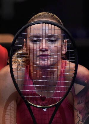 Sport Themen der Woche KW40 Sport Bilder des Tages Tereza Martincova of Czech Republic during the WTA, Tennis Damen Agel Open 2022 women s tennis tournament match against Ekaterina Alexandrova of Russia, on October 7, 2022, in Ostrava, Czech Republic. (CTKxPhoto JaroslavxOzana) CTKPhotoP2022100710044  JAO 71