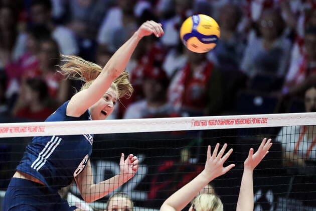07.10.2022 LODZ, ATLAS ARENA SIATKOWKA KOBIET (VOLLEYBALL) FIVB MISTRZOSTWA SWIATA W SIATKOWCE KOBIET HOLANDIA - POLSKA 2022 ( FIVB VOLLEYBALL WOMENÕS WORLD CHAMPIONSHIPS NETHERLANDS - POLAND 2022) MECZ (GAME POLAND - CANADA ) POLSKA - KANADA ( POLAND - USA ) NZ. (L) KAMILA WITKOWSKA FOTO JAKUB PIASECKI CYFRASPORT NEWSPIX.PL --- Newspix.pl POLAND OUT!  20221007JPCS3058