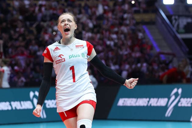 LODZ 07.10.2022 MISTRZOSTWA SWIATA W SIATKOWCE KOBIET FAZA 2 GRUPOWA GRUPA F: POLSKA - KANADA --- FIVB VOLLEYBALL WOMENS World Championship, WM, Weltmeisterschaft 2022 GROUP F MATCH: POLAND - CANADA MARIA STENZEL FOT. ANNA KLEPACZKO FOTOPYK NEWSPIX.PL --- Newspix.pl POLAND OUT!  221007LUM444