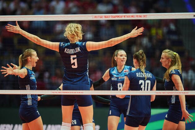 07.10.2022 LODZ, ATLAS ARENA SIATKOWKA KOBIET (VOLLEYBALL) FIVB MISTRZOSTWA SWIATA W SIATKOWCE KOBIET HOLANDIA - POLSKA 2022 ( FIVB VOLLEYBALL WOMEN™S WORLD CHAMPIONSHIPS NETHERLANDS - POLAND 2022) MECZ (GAME) POLSKA- KANADA( POLAND - CANADA) NZ. AGNIESZKA KORNELUK ZUZANNA GORECKA OLIVIA ROZANSKA KAMILA WITKOWSKA FOTO RADOSLAW JOZWIAK CYFRASPORT NEWSPIX.PL --- Newspix.pl POLAND OUT!  _CRJ8041