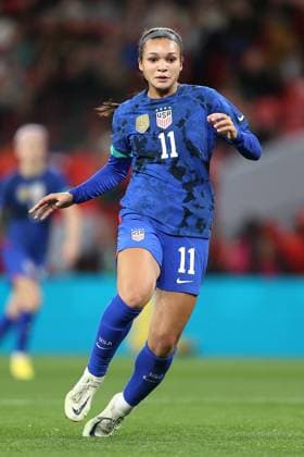 England gegen USA Frauen 7. Oktober 2022, London Internationales Freundschaftsspiel Fußball England gegen USA Frauen Sophia Smith aus USA Foto Charlotte Wilson Abseits London UK  Copyright: xCharlottexWilsonx xOffsidexOffside
