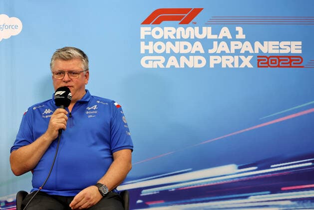 Otmar Szafnauer (USA) Alpine F1 Team, Team Principal, portrait, in the FIA press conference, PK, Pressekonferenz during the Formula 1 Honda Japense Grand Prix 2022, 18th round of the 2022 FIA Formula One World Championship, WM, Weltmeisterschaft from Octobre 7 to 9, 2022 on the Suzuka International Racing Course, in Suzuka, Mie Prefecture, Japan - F1 - JAPANESE GRAND PRIX 2022 DPPI Panoramic  JAPAN_PRESS_CONF_SATURDAY_09