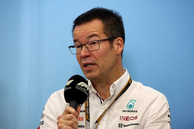 Mike Elliott (GBR) Mercedes AMG F1 Technical Director; portrait, in the FIA press conference, PK, Pressekonferenz during the Formula 1 Honda Japense Grand Prix 2022, 18th round of the 2022 FIA Formula One World Championship, WM, Weltmeisterschaft from Octobre 7 to 9, 2022 on the Suzuka International Racing Course, in Suzuka, Mie Prefecture, Japan - F1 - JAPANESE GRAND PRIX 2022 DPPI Panoramic  JAPAN_PRESS_CONF_SATURDAY_37