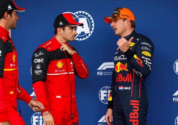 55 Carlos Sainz ESP, Scuderia Ferrari , 16 Charles Leclerc MCO, Scuderia Ferrari , 1 Max Verstappen NLD, Oracle Red Bull Racing , F1 Grand Prix of Japan at Suzuka International Racing Course on October 8, 2022 in Suzuka, Japan Photo by HOCH ZWEI Suzuka Japan