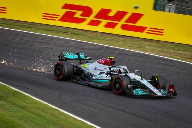 44 HAMILTON Lewis (gbr), Mercedes AMG F1 Team W13, action during the Formula 1 Honda Japanese Grand Prix 2022, 18th round of the 2022 FIA Formula One World Championship, WM, Weltmeisterschaft from Octobre 7 to 9, 2022 on the Suzuka International Racing Course, in Suzuka, Mie Prefecture, Japan - F1 - JAPANESE GRAND PRIX 2022 DPPI Panoramic  20221008_GOOD2417