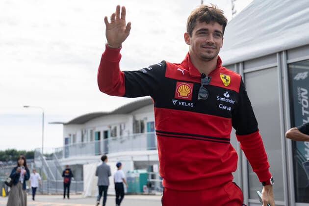 October 8, 2022, Suzuka, Mie, Japan: October 8, 2022: Suzuka Circuit, Mie Prefecture, JAPAN: CHARLES LECLERC of Ferrari 16 arrives at Qualifying Day for the Formula 1 Honda Japanese Grand Prix. Max Verstappen of Red Bull Racing qualified in pole position. Motorsports. Suzuka Japan - ZUMAb177 20221008_zap_b177_066 Copyright: xTaidghxBarronx