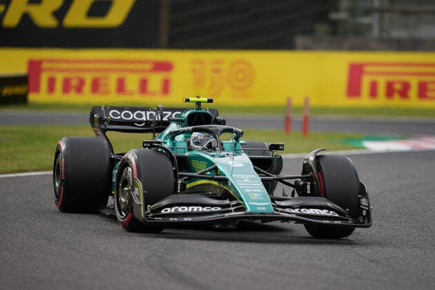 (221008) -- SUZUKA, Oct. 8, 2022 -- Aston Martin s German driver Sebastian Vettel drives during the qualifying session of the Formula One Japan Grand Prix held at the Suzuka Circuit in Suzuka City, Japan, on Oct. 8, 2022. ) (SP)JAPAN-SUZUKA-F1-JAPAN GRAND PRIX-QUALIFYING SESSION ZhangxXiaoyu 