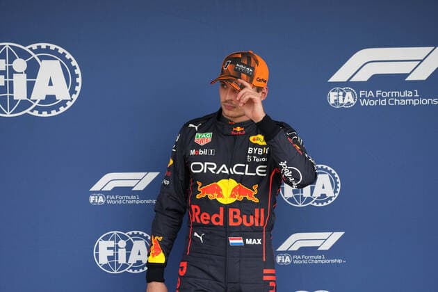 (221008) -- SUZUKA, Oct. 8, 2022 -- Red Bull Racing s Dutch driver Max Verstappen reacts after the qualifying session of the Formula One Japan Grand Prix held at the Suzuka Circuit in Suzuka City, Japan, on Oct. 8, 2022. ) (SP)JAPAN-SUZUKA-F1-JAPAN GRAND PRIX-QUALIFYING SESSION ZhangxXiaoyu 