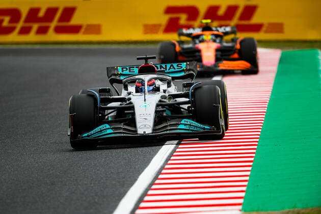 63 RUSSELL George (gbr), Mercedes AMG F1 Team W13, action during the Formula 1 Honda Japanese Grand Prix 2022, 18th round of the 2022 FIA Formula One World Championship, WM, Weltmeisterschaft from October 7 to 9, 2022 on the Suzuka International Racing Course, in Suzuka, Mie Prefecture, Japan - F1 - JAPANESE GRAND PRIX 2022 DPPI Panoramic  00122041__V2_6424