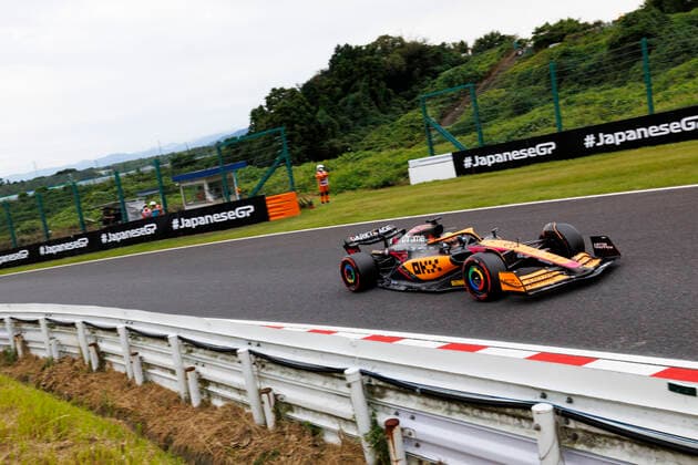 8th October 2022; Suzuka Circuit, Ino, Suzuka City, Mie Prefecture, Japan: FIA F1 Grand Prix of Japan, qualification day; McLaren driver Daniel Ricciardo during free practice 3 at the Japanese Formula 1 Grandprix  ActionPlus12433470 StephenxBlackberry