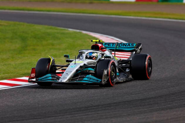 8th October 2022; Suzuka Circuit, Ino, Suzuka City, Mie Prefecture, Japan: FIA F1 Grand Prix of Japan, qualification day; Mercedes AMG Petronas driver Lewis Hamilton during qualifying at the Japanese Formula 1 Grandprix  ActionPlus12433506 StephenxBlackberry