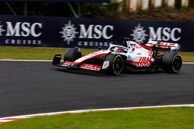 8th October 2022; Suzuka Circuit, Ino, Suzuka City, Mie Prefecture, Japan: FIA F1 Grand Prix of Japan, qualification day; Haas driver Kevin Magnussen during free practice 3 at the Japanese Formula 1 Grandprix  ActionPlus12433446 StephenxBlackberry