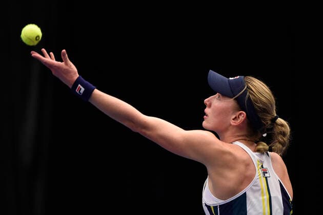 Ekaterina Alexandrova of Russia in action during the WTA, Tennis Damen Agel Open 2022 women s tennis tournament match against Iga Swiatek of Poland, on October 8, 2022, in Ostrava, Czech Republic. (CTKxPhoto JaroslavxOzana) CTKPhotoP2022100804853  JAO 34