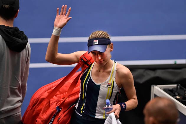 Ekaterina Alexandrova of Russia after the WTA, Tennis Damen Agel Open 2022 women s tennis tournament match against Iga Swiatek of Poland, on October 8, 2022, in Ostrava, Czech Republic. (CTKxPhoto JaroslavxOzana) CTKPhotoP2022100805624  JAO 44